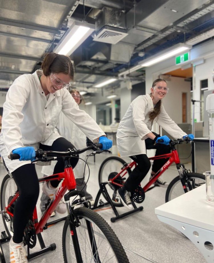 RachaelCWoodNZ's tweet photo. We had a great time on Day 1 (yesterday) of #WIECAN at @UCEngineering In #ChemEng we made solar panels, hydrogen fuel cells, and cycled to purify water #WomenInSTEM #careers #EngineeringCamp #LabFun #WomenInEngineering #HighSchoolOutreach https://t.co/IulvG9ld1D