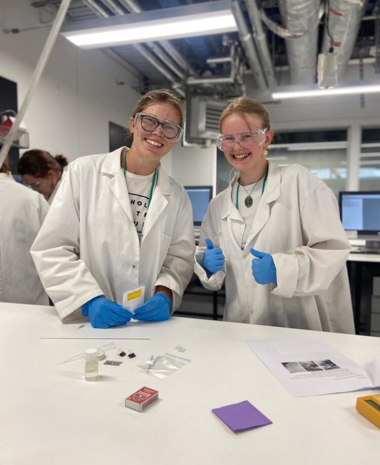RachaelCWoodNZ's tweet photo. We had a great time on Day 1 (yesterday) of #WIECAN at @UCEngineering In #ChemEng we made solar panels, hydrogen fuel cells, and cycled to purify water #WomenInSTEM #careers #EngineeringCamp #LabFun #WomenInEngineering #HighSchoolOutreach https://t.co/IulvG9ld1D
