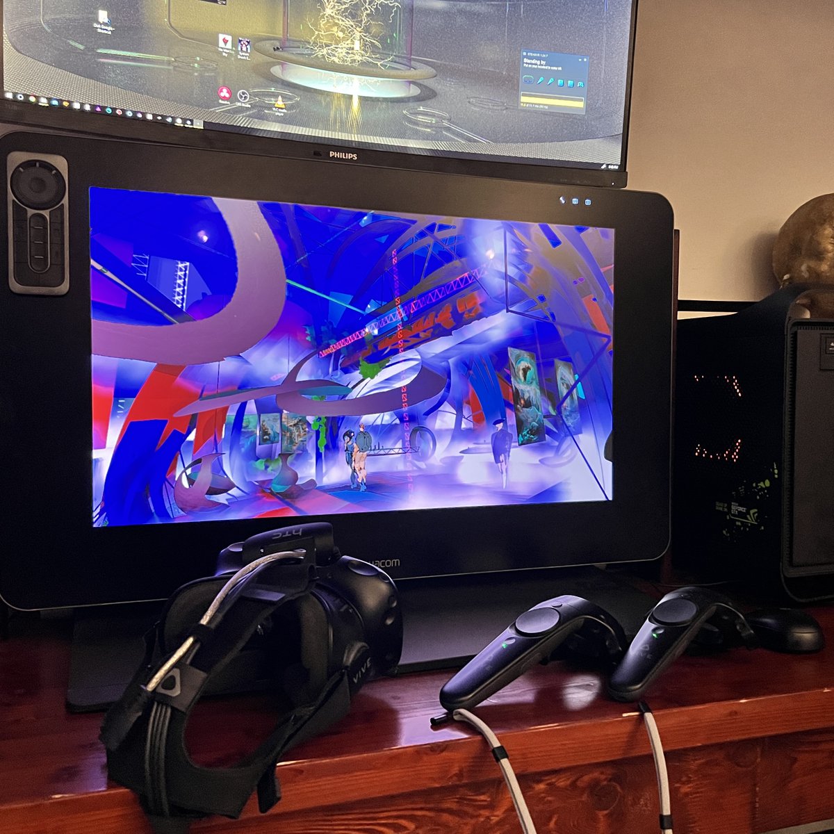 Steam VR-compatible version along with the e-book version of the #exhibition catalogue here: mikejelinek.gumroad.com/l/Metasketches… #vr #digitalart #meta #metaverse