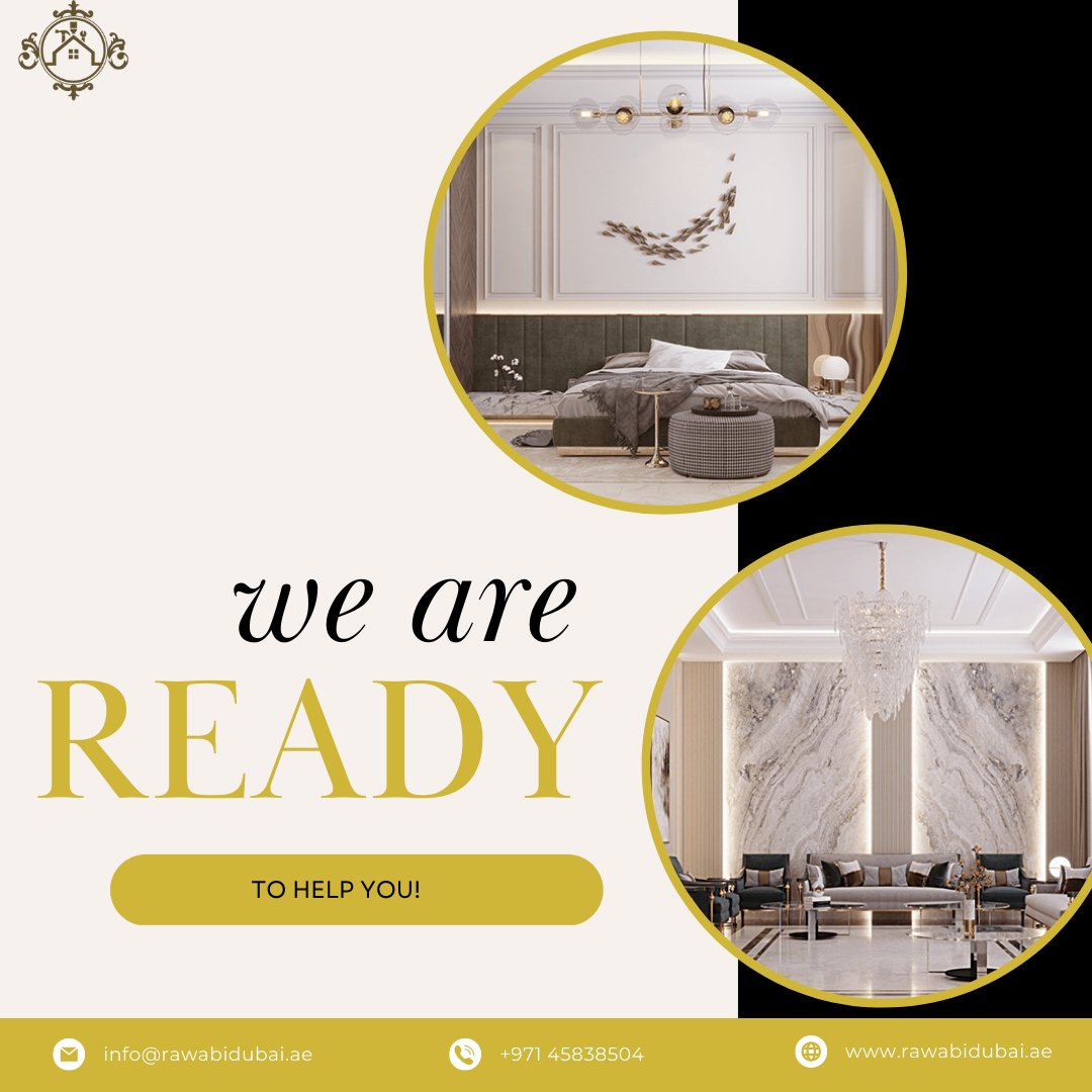 Rawabi is all ready to help you, you are just one call away from modern designs, and we will be at your doorstep.
Visit us at: rawabidubai.ae
.
#decorideas #design #interior #homedecor #interiordecor #refurbishments #InteriorDesign #FitoutSolutions #InteriorDesigners