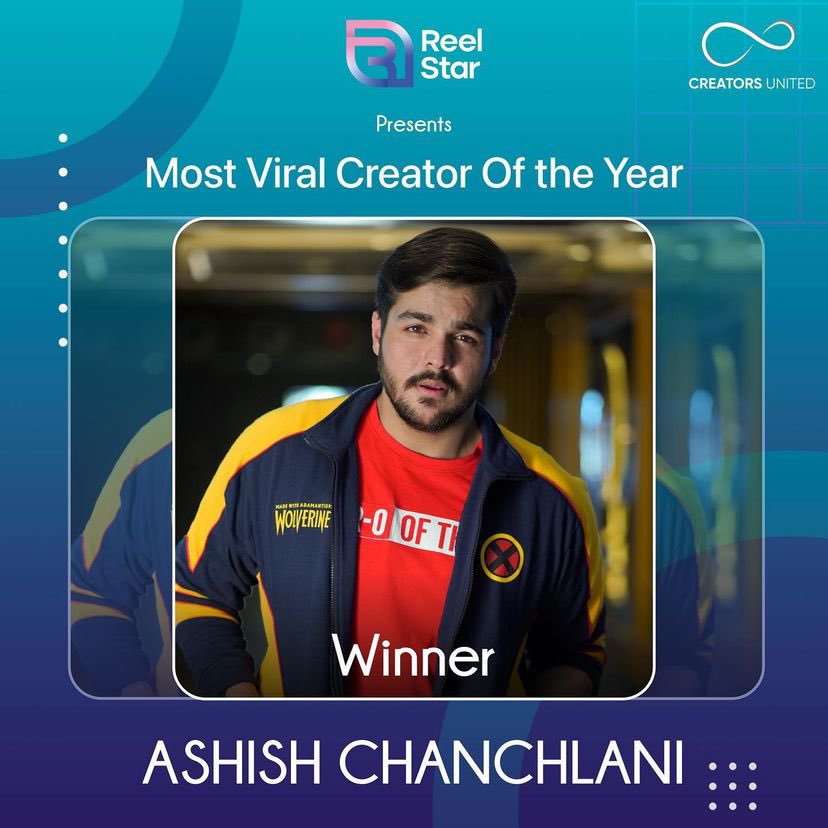 pinkvilla's tweet photo. .@reelstario presents most viral creator of the year to #AshishChanchlani 🏆

@reelstario @CreatorsUnitedG 
#MadInfluence #ItAllStartsWithYou #CreatorsUnited #Pinkvilla #CreatorsUnited2023 https://t.co/29FGgcUN86