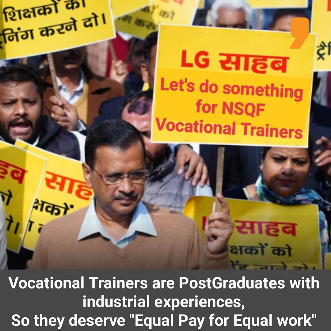 Kumar4636's tweet photo. @msisodia "#DreamProtest"

We deserve
#समान_काम
#समान_वेतन

#NSQF #Vocational #Trainers
in
#DelhiGovtSchools
 
@ArvindKejriwal @LtGovDelhi @gupta_iitdelhi @cbseindia29 @Dir_Education @RamvirBidhuri @Ch_AnilKumarINC https://t.co/maV0V30cZV