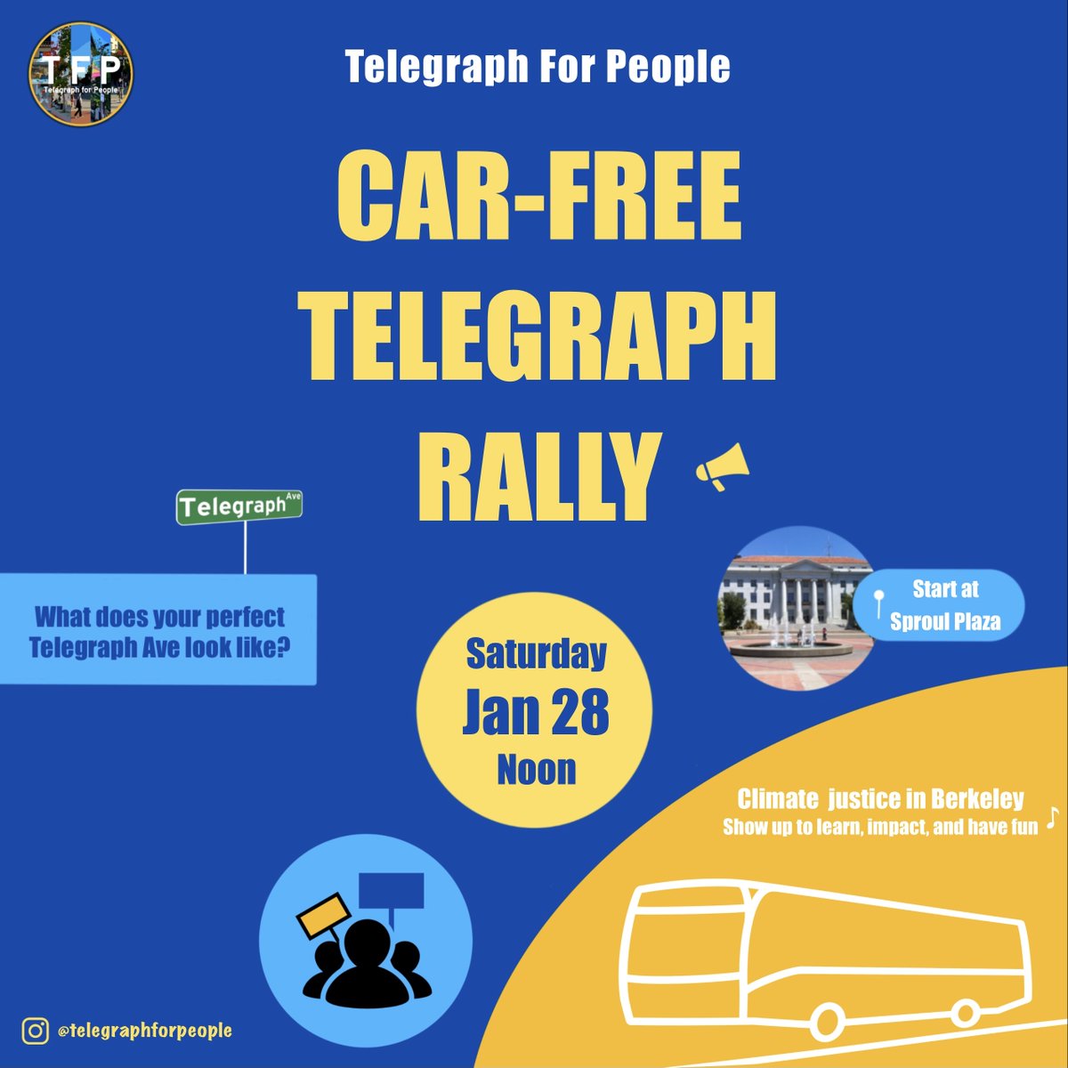 telegraphforppl's tweet photo. ANNOUNCING: RALLY TO BAN CARS ON TELEGRAPH

BE THERE OR BE SQUARE https://t.co/JApWBjHYEE