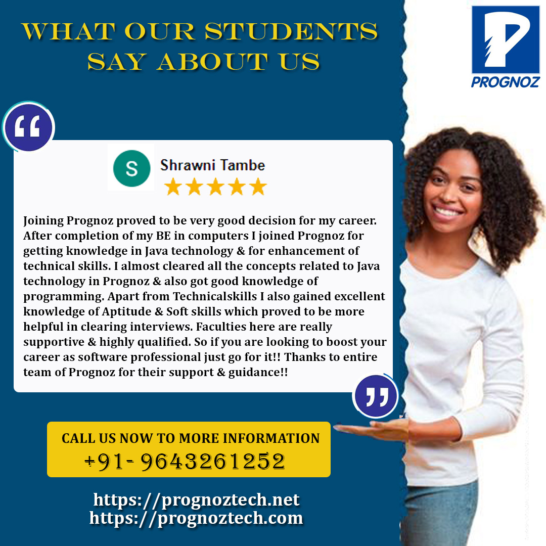 Prognoztech's tweet photo. Thank You Soo Much For Your Review....Nothing makes us happier than receiving compliments from our students.
#PrognozTech provides self-paced #courses and online/offline #ITprofessionalcourses.

Visit: https://t.co/ZGTjDe1Z3t and https://t.co/A9FeflicNE Today
#bestinstitutes https://t.co/oKq3dWiZ8S