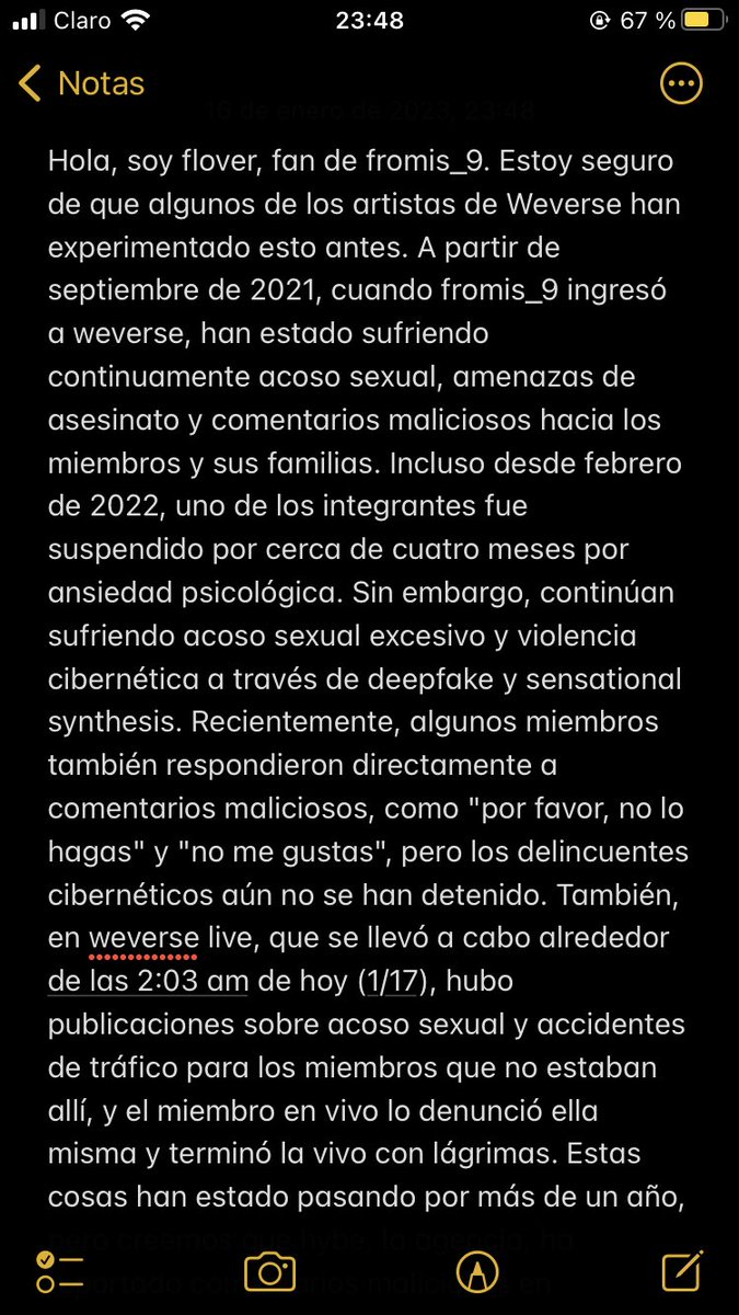 _chickenscanfly's tweet photo. PROTECT FROMIS_9!
Aproveché y lo puse en español u_u

#너희도_공범이다_위버스 
#하이브_방관은_그만

@pledisnews 
@weverseofficial https://t.co/lp85dizMpW
