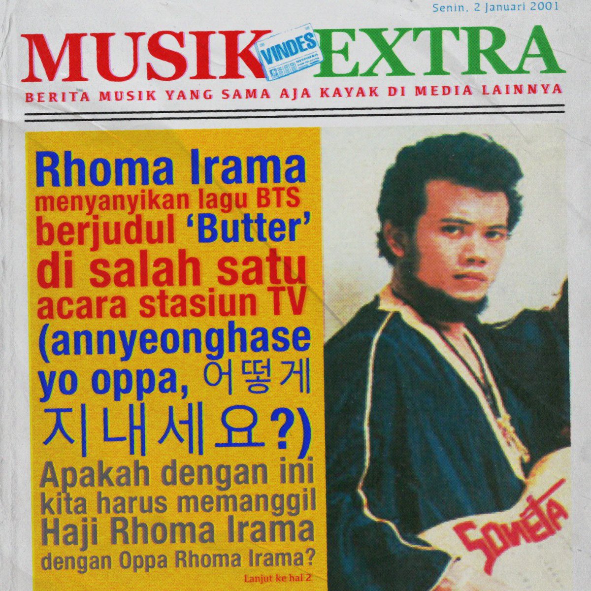 vindestwitt's tweet photo. Annyeonghaseo yorobun, sudahkah klean melihat penampilan Haji Rhoma Irama yang menyanyikan lagu Butter - BTS? Aju meosjin oppa!

Kredit video: Youtube Indosiar

#Vindes 
#MusikExtra https://t.co/JQWLo0kenQ