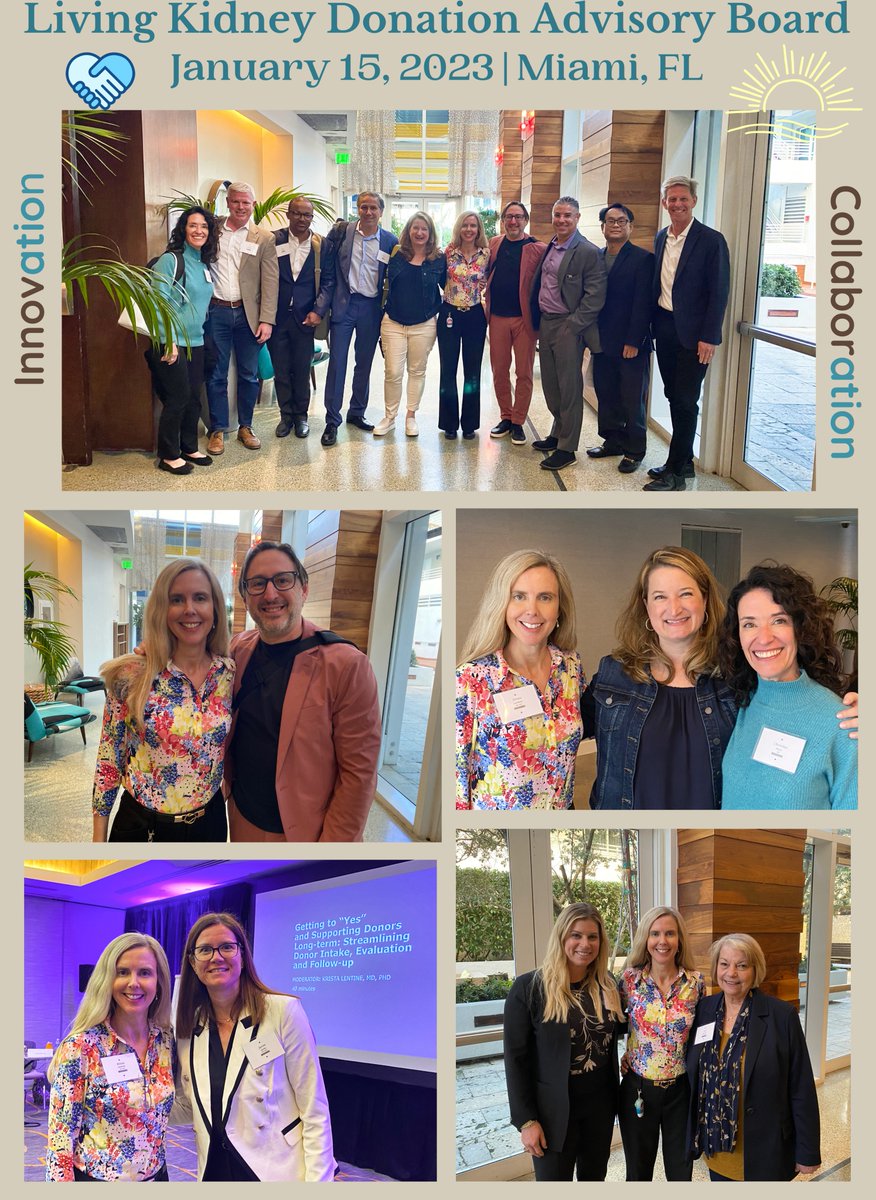 🙌🏾#EnergizingDay discussing🎤#bestpractices➕ #innovations in #LivingKidneyDonation ➕#transplantation w/ expert colleagues🤝🏽 | Jan 15, 2023, Miami🌤️
• More work is needed to help #KidneyPatients find #LivingDonors, reduce barriers➕support donors through all phases of care💙💚