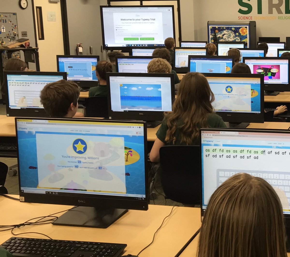 magistrazee's tweet image. Checked out a trial of ⁦@TypesyApp⁩ from @MDSForTheKids⁩ right before #tretc2023 Students are enjoying the lessons and practice. Thanks!