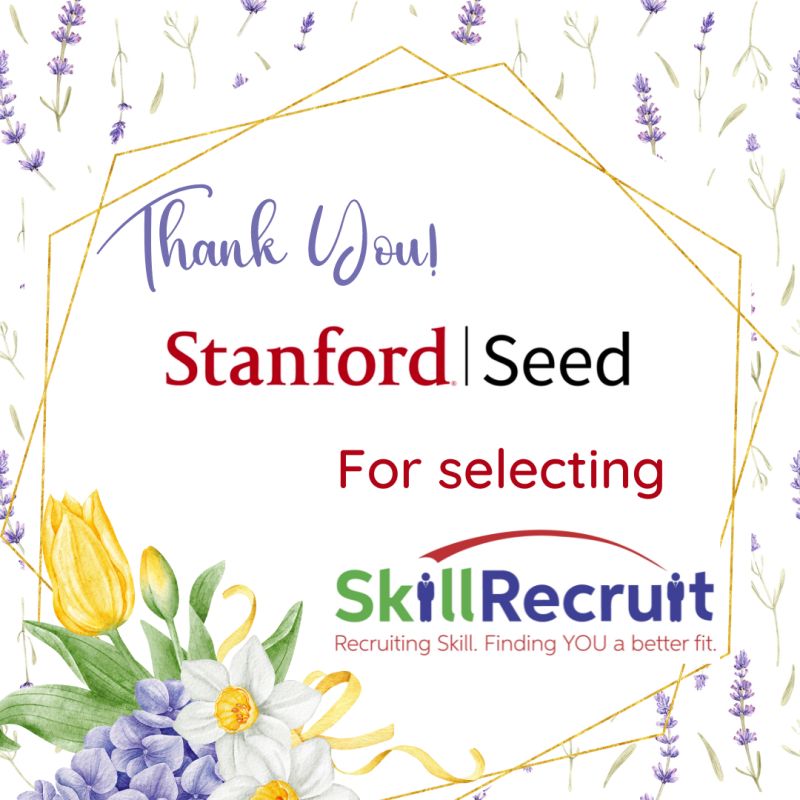 SkillRecruit's tweet photo. We are #delighted to share that we have been offered #admission by @StanfordUniversity Graduate School of Business to its prestigious @StanfordSeed Transformation Program (STP) Class of 2023.

Congratulations! @SudheerDevulapally for achieving this milestone for @skillrecruit. https://t.co/UA26VcBU6U