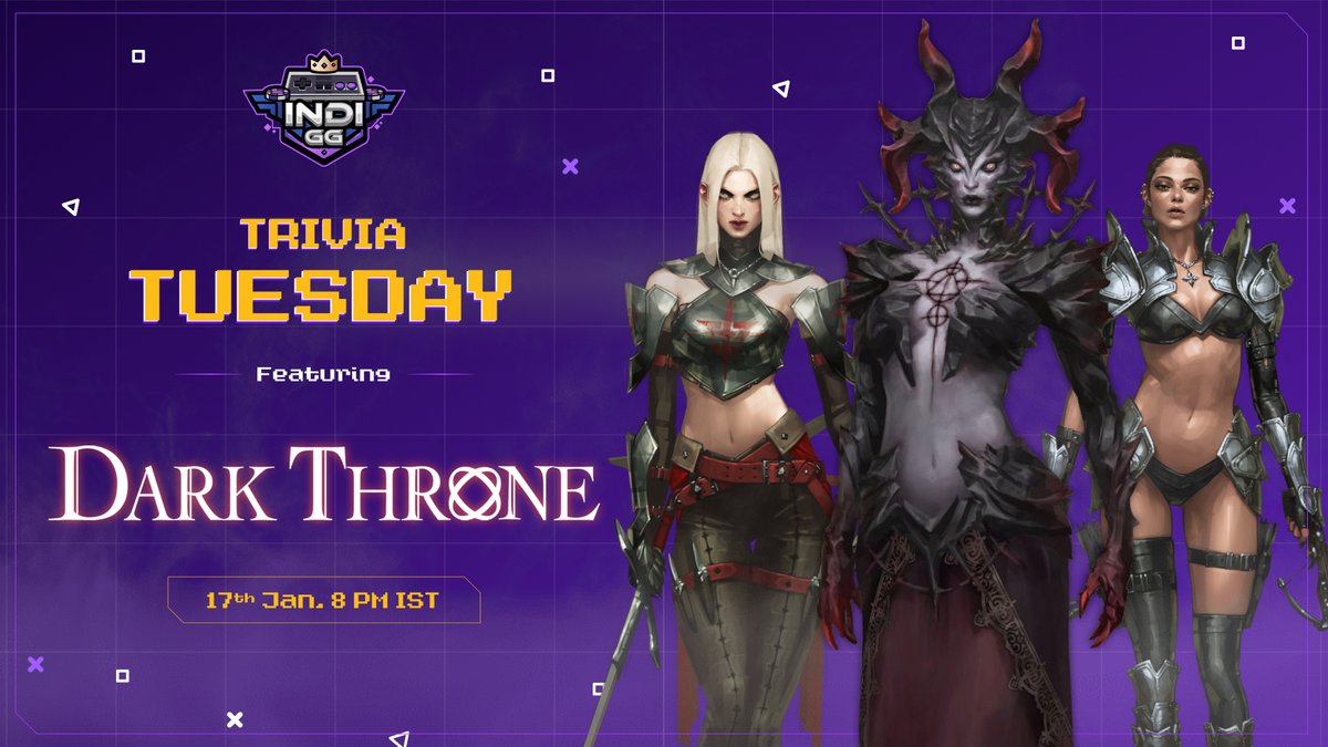 KGeN_Community's tweet photo. 🚨#TuesdayTrivia Alert!🚨 

Join us today on Discord at 8 PM IST for a thrilling round of #DarkThrones🛡️. 

Show off your knowledge of the game!🏆 

🔗Find us here ~ https://t.co/NB0Wtkeivk
#TriviaNight 🔥 https://t.co/UwoSQjINNJ