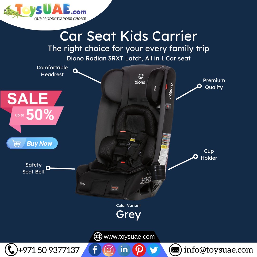 ToysuaeOfficial's tweet image. New Arrivals Booster Car Seat  is now up to 50% Off
Diono Radian 3RXT Latch, All in 1 Car seat- Grey
REASONABLE PRICE AT toysuae.com/diono-radian-3…
FREE DELIVERY AT YOUR DOORSTEP
📞 +971 50 9377137
#doublestroller #lightweightstroller #lightweightbabystrolle #toyuae #toysuaecom