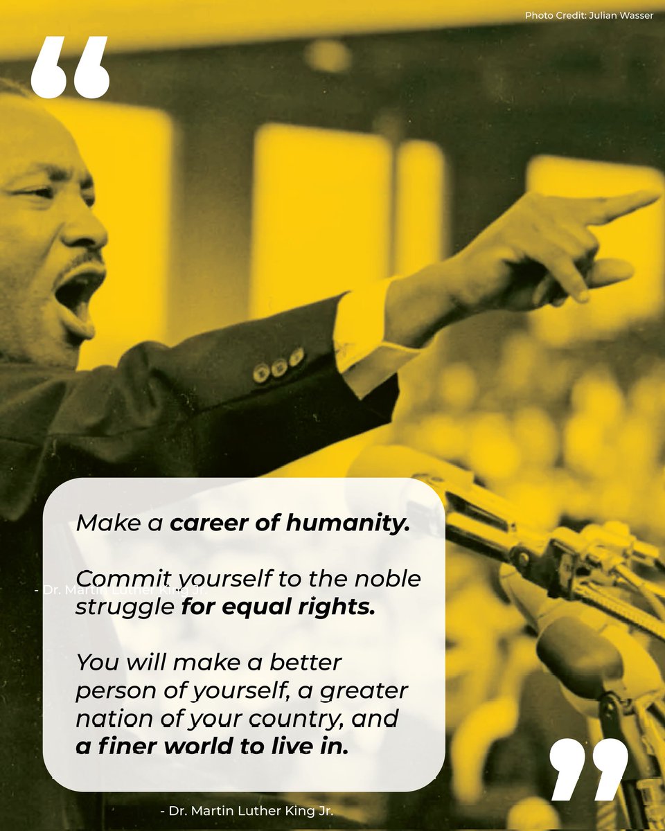 Make a career of humanity. Commit yourself to the noble struggle for equal rights. You will make a better person of yourself, a greater nation of your country, and a finer world to live in. #MLKDay #success #nonprofit ￼mlk-1.png