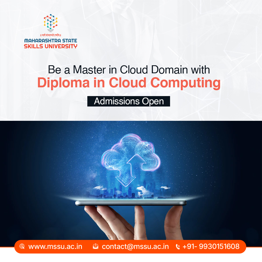 Master the Skillset with Maharashtra State Skills University.

The MSSU University's Cloud Computing Diploma offers a thorough understanding of network services, storage services, and notifications.

🔰Admissions Open🔰

#cloudcomputing #cloud #devops #diplomacourses #maharashtra