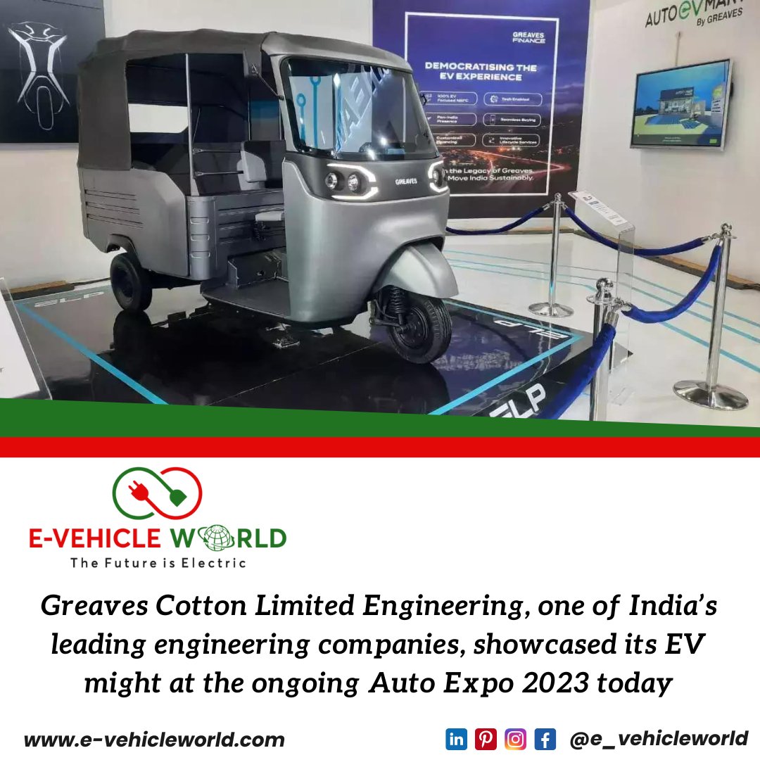 Greaves Cotton Limited #engineering, one of India’s leading engineering companies, showcased its EV might at the ongoing Auto Expo 2023 today.
#electricvehicles #latestnews #evnews #ev #automotive #OEM #india #GreavesCotton #LTD #engineeringcompany #threewheeler #3wheelerev