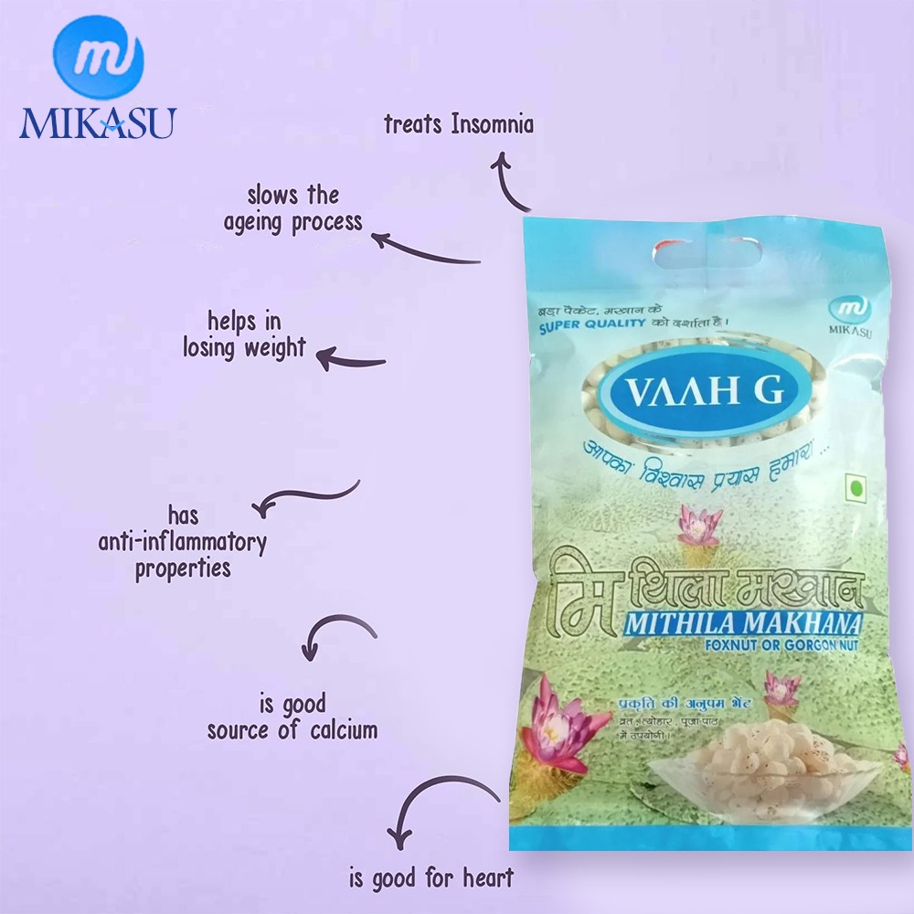 MIKASUENTERPRI1's tweet image. &quot;Feeling snacky? Reach for a handful of makhana - a delicious and guilt-free treat that&apos;s packed with health benefits.&quot;

#MakhanaMagic #FoxNuts #HealthySnack #ProteinPacked #AntioxidantRich #mikasuenterprise