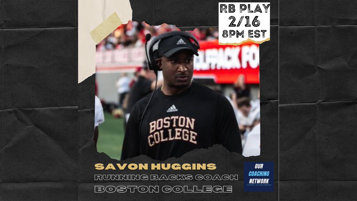 OurCoachingNet's tweet photo. 🏈RB Coaches🏈
Excited to add @CoachSHuggins, @BCFootball Running Backs Coach, to our February Virtual Clinic Lineup!
Topic: Culture & Running Back Play✅
RSVP now on the Events Page at https://t.co/jw1H6bWjtW https://t.co/ahnN1nAjDu