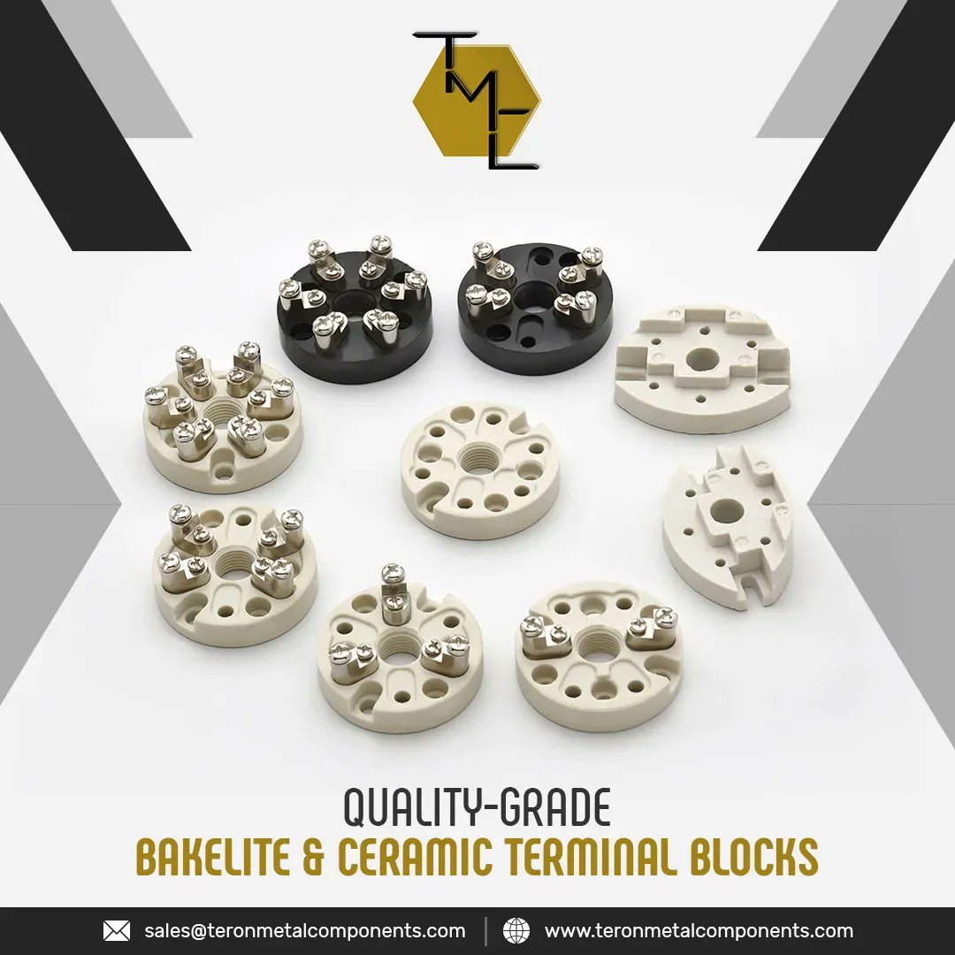 TeronMetal's tweet image. Our range of bakelite &amp;amp; ceramic terminal blocks is known for their high performance and service in the market. Request a quote now! 

buff.ly/3vjlX1Y 

#BakeliteTerminalBlocks #CeramicTerminalBlocks #TerminalBlocks
