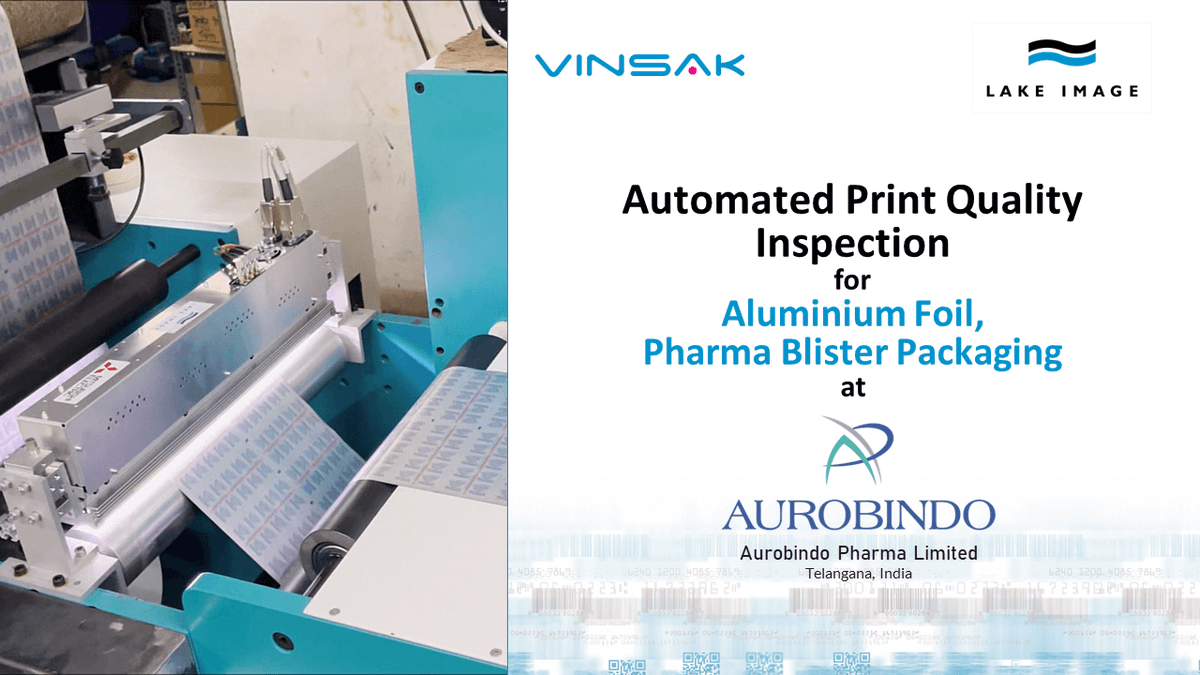 LakeImage's tweet photo. We have installed a  print quality inspection system for #Alufoil #blisters on Vinsak’s Slitter/Rewinder at Aurobindo Pharma Ltd, based in Vizag, AP, India.
https://t.co/NmTexauAJ0
#PackagingSolutions #IndiaPackaging #packaging #pharmaceuticals #blisterpackaging #pharmaindustry https://t.co/tbJdK60nLr