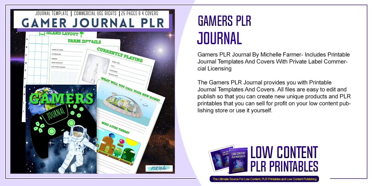 Gamers PLR Journal.
 #GamersPLRJournal #gamerprintables #gamerjournal #gamer #gamingjournal #gaming #plrjournal #plrprintables #printablepages #journal #journaling #plrjournaltemplates #journaltemplates #journaldesigns #printabletemplates #commercialuse postly.app/1vq0