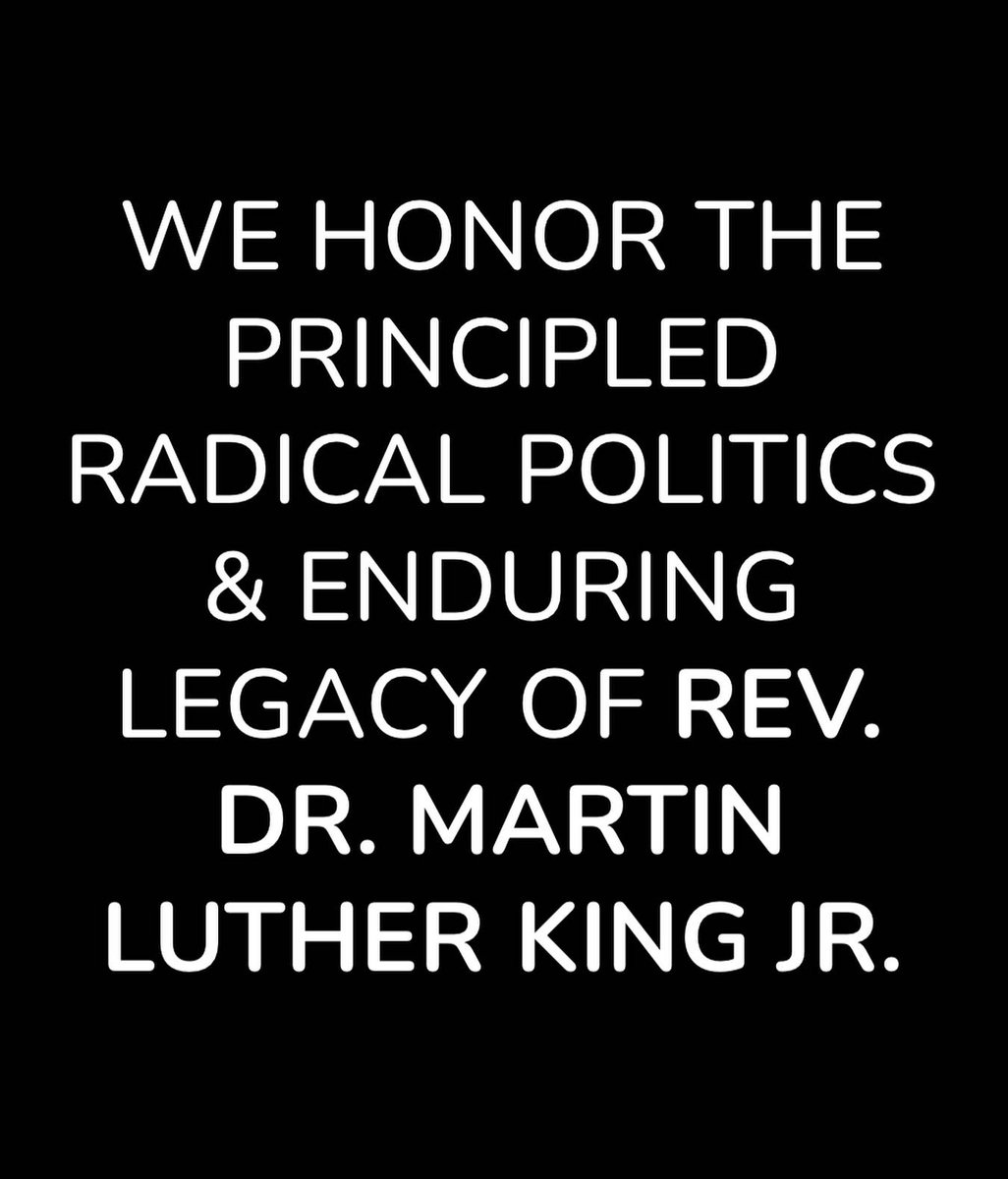 #nowhitewashingdrkingslegacy  
We honor the principled radical politics and enduring radical, socialist legacy of Reverend Dr. Martin Luther King Jr.

See our Instagram pinned stories for more. 

#justiceforkeenananderson