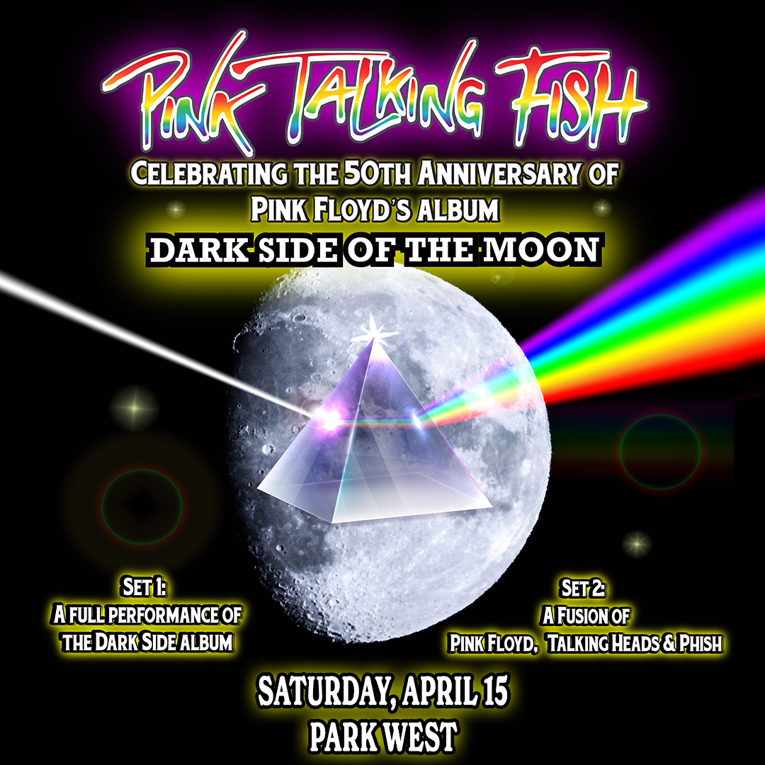 Just Announced: Join <a href="/PinkTalkingFish/">Pink Talking Fish</a> at Park West on Saturday, April 15 to celebrate the 50th anniversary of Pink Floyd's album, Dark Side of the Moon!
Tickets go on sale this Friday at 10AM: bit.ly/PTF-pw