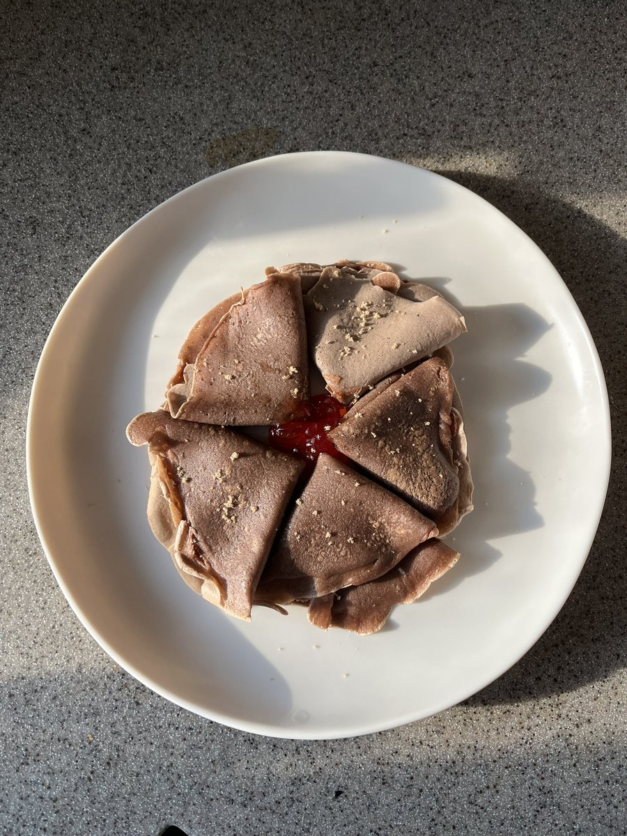 Hari ini berhasil bikin crepes hasil resep ig ✨