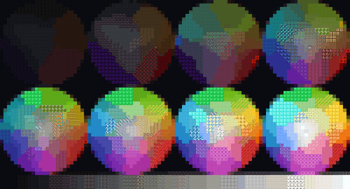 PyxisDraws's tweet image. Hey guys I made this Minecraft builder resource that lets you find specific colors for building a lot easier! Go wild!