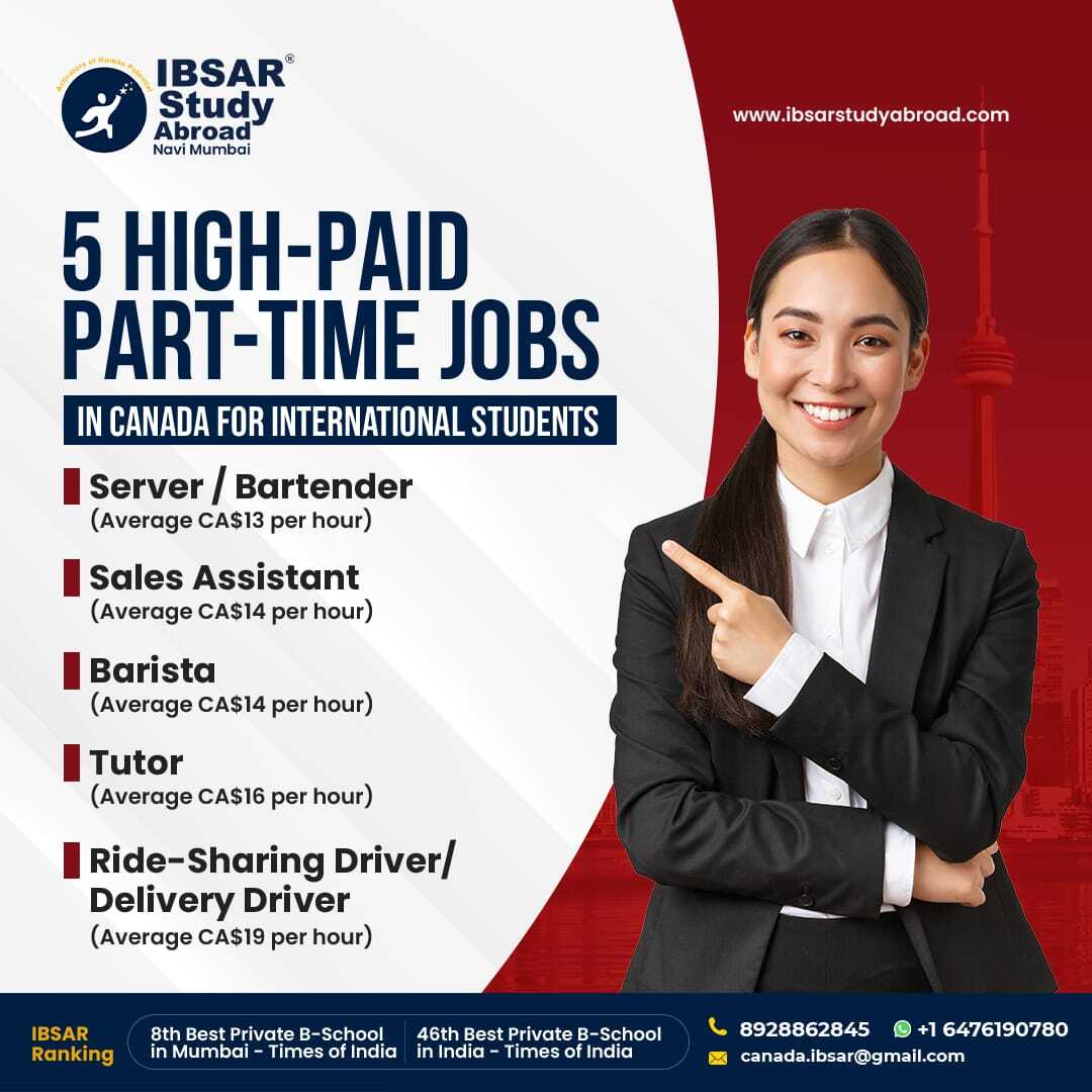 ibsarcanada's tweet photo. One of the great things about being an international student in Canada is that you can get yourself a part-time job to help alleviate the costs of living and studying.
.
Send a DM to get started on your application today.
.
#ibsar #ibsarnavimumbai #ibsarstudyabroad #indianstudent https://t.co/MwsyWZVqrg