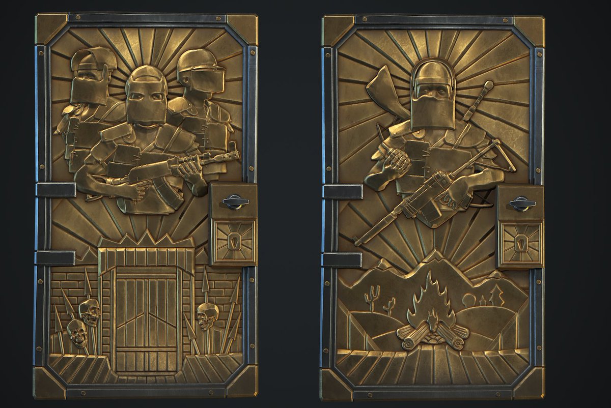clan bronze door rework 
model by <a href="/sfonsper/">Sfonsper</a> 
<a href="/playrust/">Rust</a> 
<a href="/gerrmanman/">ThatGermanGuy</a> 
steamcommunity.com/sharedfiles/fi…
steamcommunity.com/sharedfiles/fi…