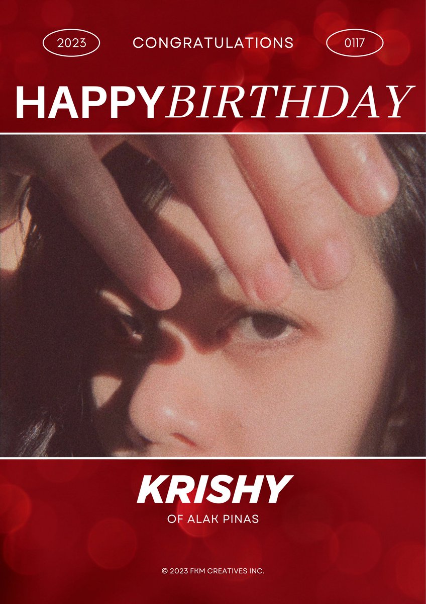FKMCreatives's tweet photo. HAPPY BIRTHDAY KRISHY 🎉
✅2023.01.17
✨ @ItzTukRyujin ✨
#KRISHY #HAPPYBIRTHDAY #20230117 #FKMCreatives #CertifiedDrinker 🍻 https://t.co/OiLNK2DmxD