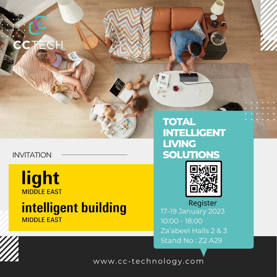 cctech_'s tweet photo. We are at the Light | Intelligent Building Middle East Exhibition for the next 3 days. Meet our representatives at Dubai World Trade Center Booth Z2 A29 and check out the latest technology in #homeautomation. 
P.S. Our website https://t.co/k35iw5mwPV is live! Check it out! 
#CCT https://t.co/3ck99iAASf