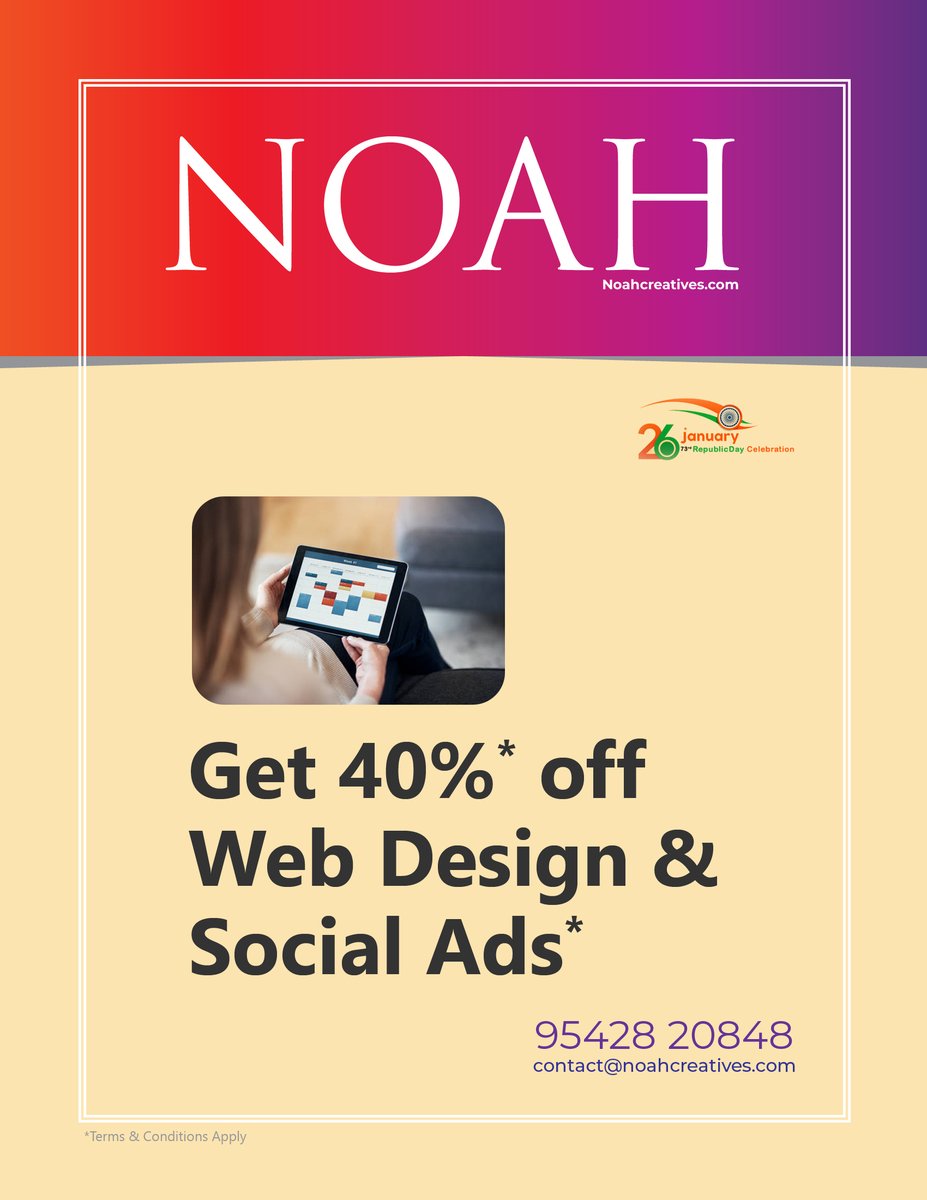 #WebDesign #WebDesigner 
#Deals #Online #Offer 
#RepublicDay #RepublicDay2023 
#DigitalMarketing #SocialMedia 
#Business #Localisation #Marketing 
#SocialAgency #InternetMarketing 
#Ads #Chennai #Kurnool
#Avadi #Thiruvallur