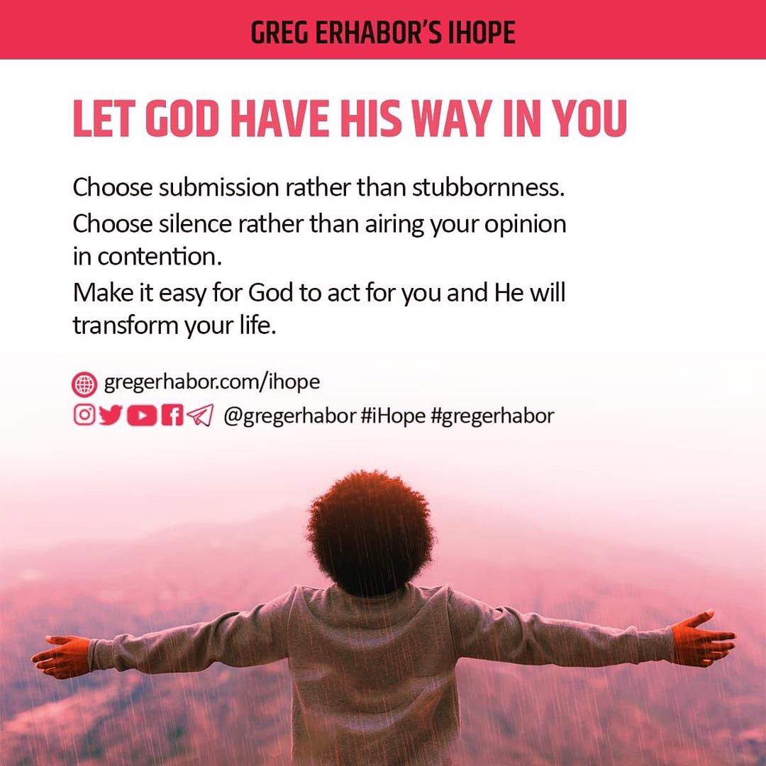 spokesmancom's tweet photo. Submission to God is not slavery but freedom to live in accordance with God’s purpose for us. His ways and his commandments are not grievous.
#transform #stubborness #silence #submission https://t.co/dHUmqTUT6W