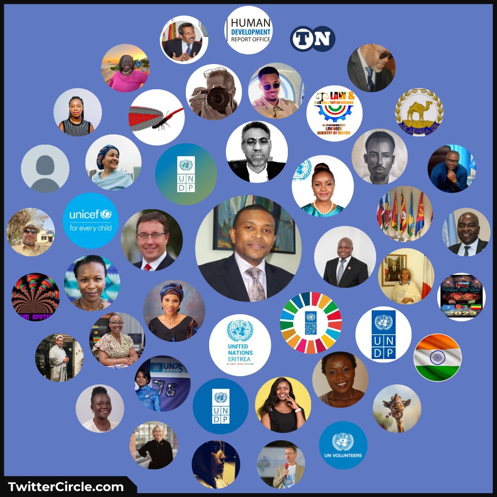 My TwitterCircle in 2022 #Eritrea #UNDP @UNDPEritrea @UNERITREA #Agenda2030 #LeaveNoOneBehind #FutureSmartAfrica