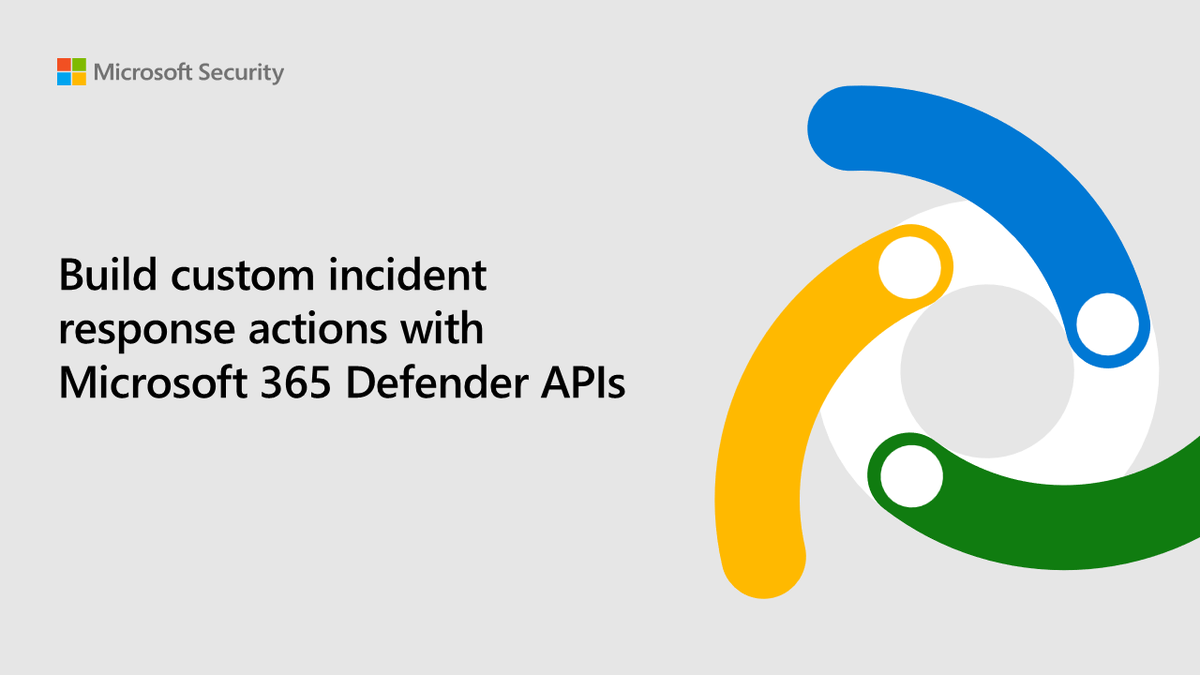 nicolaferrini's tweet image. Build custom incident response actions with #Microsoft365Defender APIs techcommunity.microsoft.com/t5/microsoft-3…