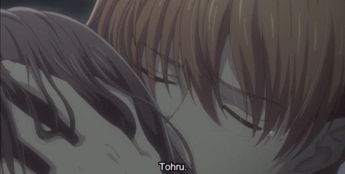kyoruyeye's tweet photo. girls be like “im okay” but the rewatch fruits basket true form for the 27384th time https://t.co/zfDePlOR6Y