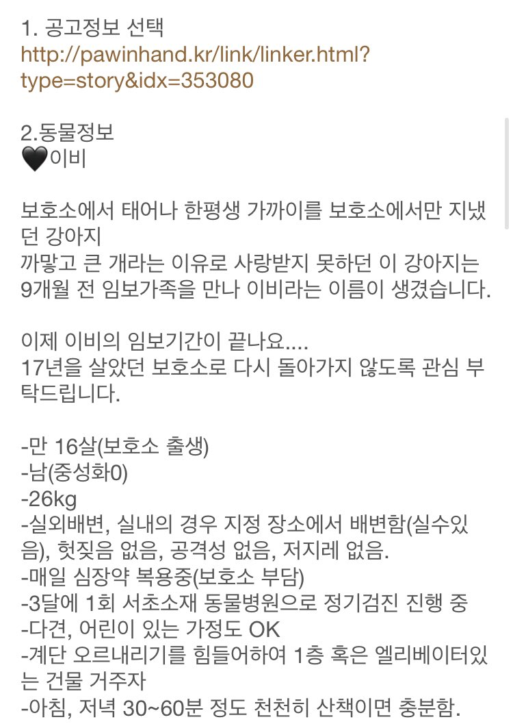 2oomari_'s tweet photo. 알티부탁드려요!보호소에서 17년을 산 이비라고 합니다. 포인핸드에서17년이라는 글에 깜짝놀랐어요.가족없이 평생을 살아온 이비..지금 임보처도 기간이 끝나 새로운 임보/입양처를 찾는 것 같아요.그래도 건강하게 웃는 얼굴이 17살 아닌 7살같은 이비 꼭 평생가족 만났으면 합니다 -타래추가 https://t.co/7ky9srCJAM