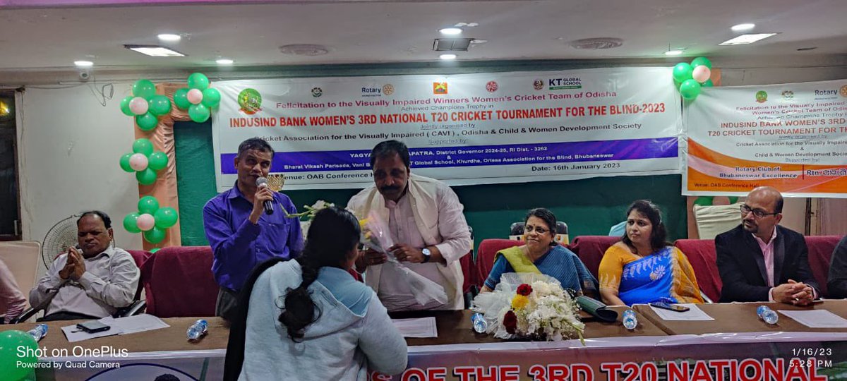PriyaMishra1007's tweet photo. Attended the felicitation ceremony to the visually impaired women’s cricket team of Odisha , who achieved champions Trophy at women’s 3rd National T20 cricket tournament. Glad to felicitate the winning team at Odisha Blind Association (1/2) https://t.co/GJCZHF7Uu1