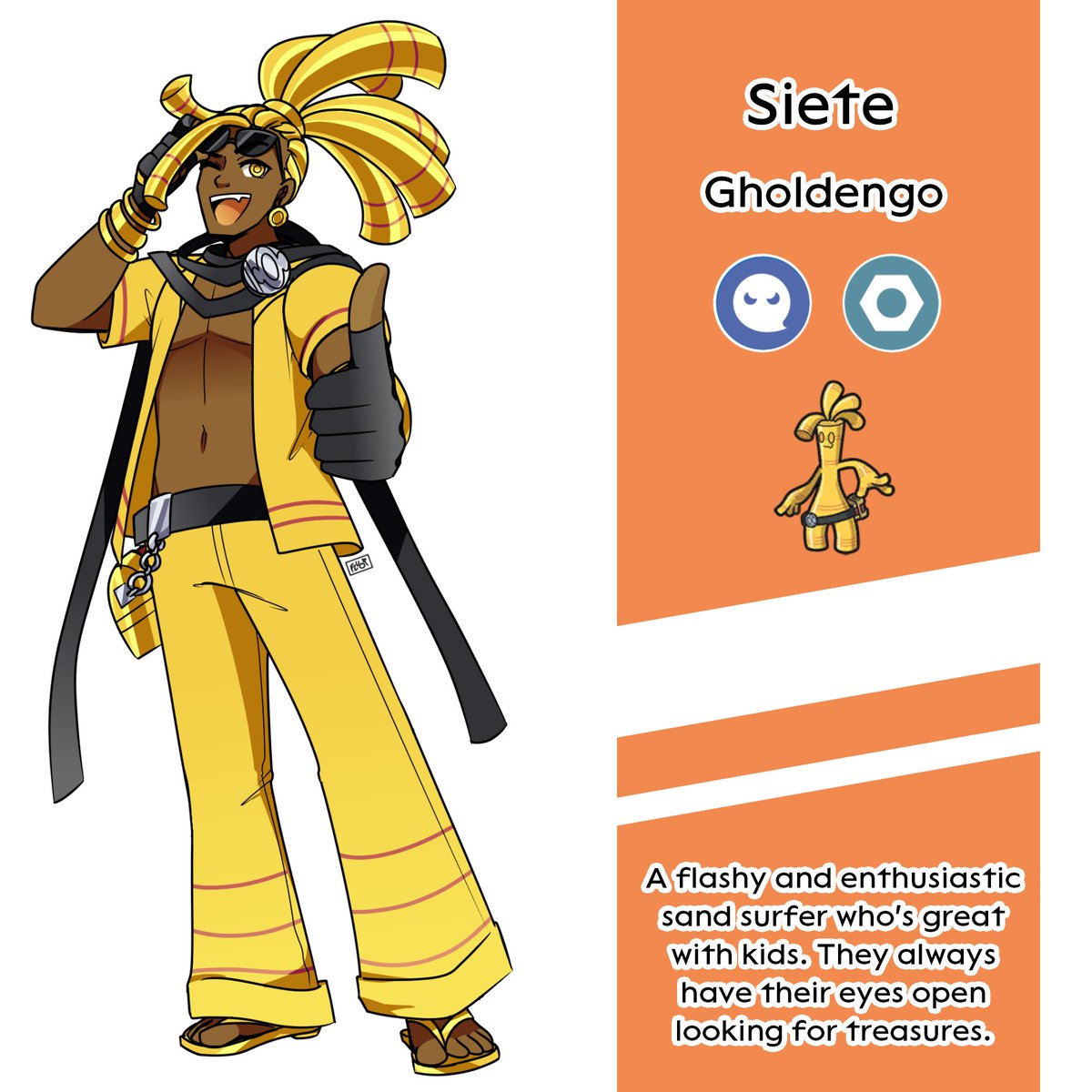 FluorescentArt's tweet photo. [#PokemonScarletViolet / #PokemonScarlet] Part three of my Pokemon Scarlet team gijinka, this time my Garganacl, Cetitan, Gholdengo, and Baxcalibur.
12/18 done! https://t.co/xXMzsk1HkE