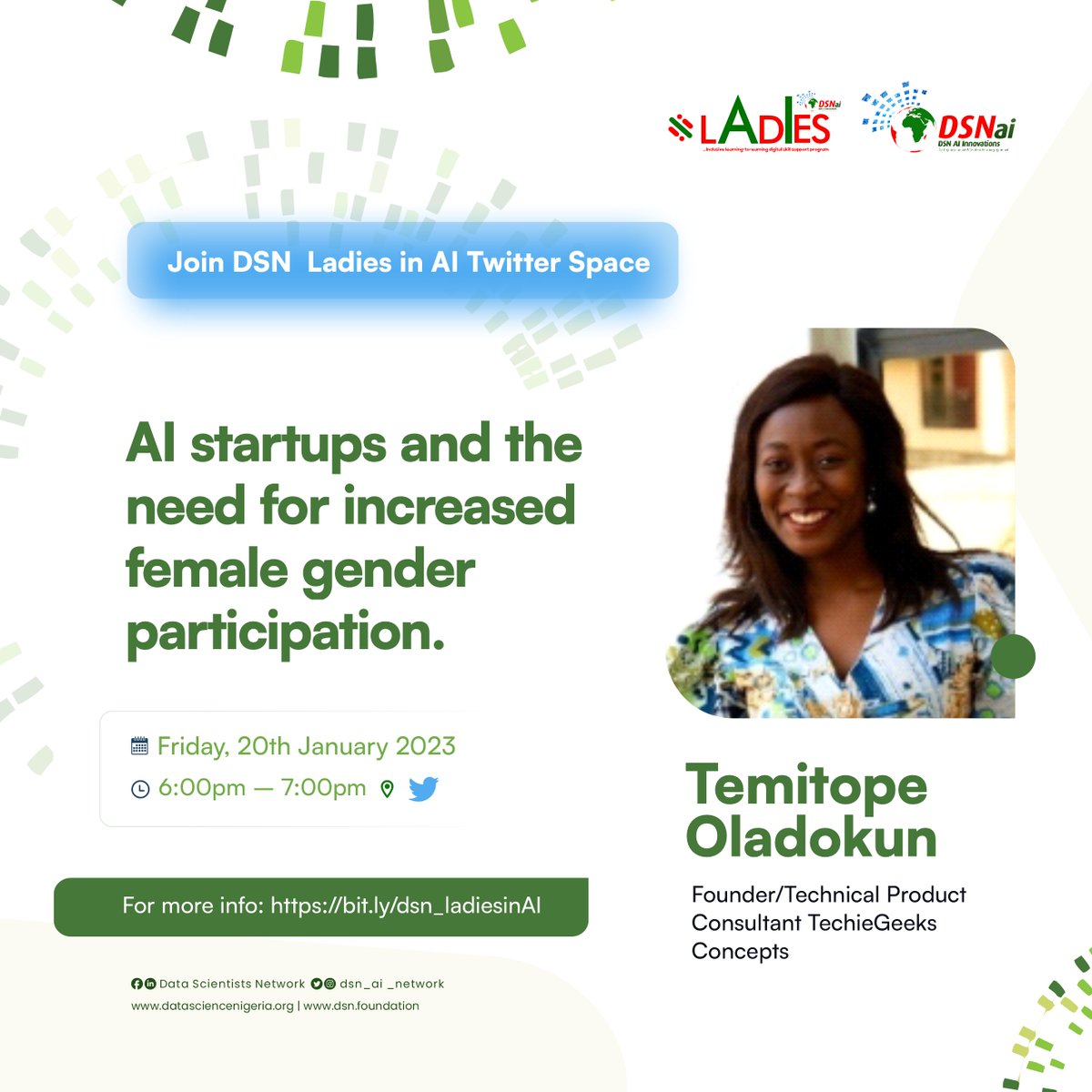 To create a more diverse &amp; inclusive tech world, there is need to inspire &amp; empower the next generation of females  to pursue &amp; develop their career in tech &amp; become innovators &amp; leaders.

Join <a href="/techie991/">Tèmítọ́pẹ́ Ọládòkun</a> on FRIDAY as she speaks about her journey to becoming a female innovator