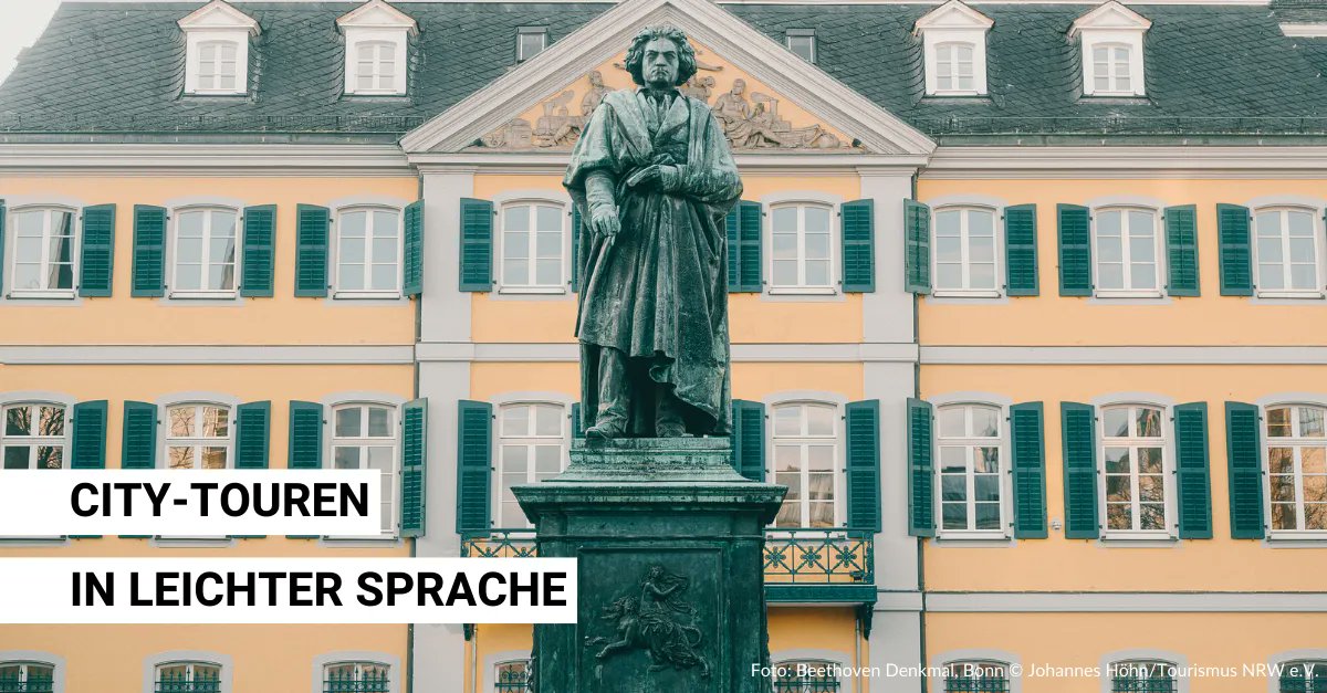 In #Bonn werden City-Touren mit dem Bus neuerdings auch in leichter Sprache angeboten 👏. Mehr Infos gibt's hier 👉buff.ly/3gRdO1e #Tourismus #Barrierefreiheit #DeinNRW
