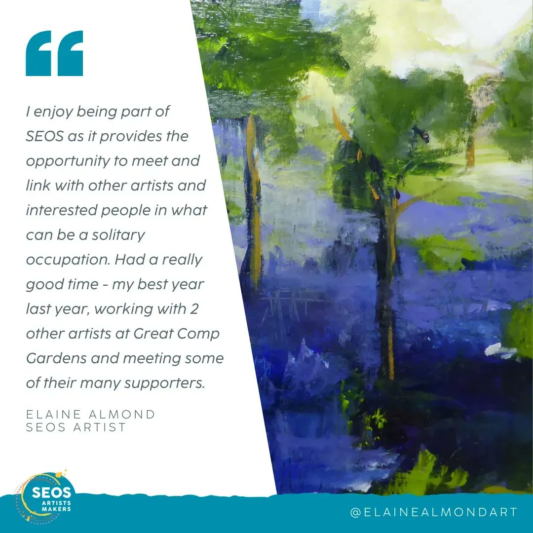 seopenstudios's tweet image. SEOS Artist and Area Coordinator Elaine Almond tells us why she enjoys taking part in #SouthEastOpenStudios...

Are you an artist or maker looking to showcase your work &amp;amp; network with other creatives in the South East?
Find out more &amp;amp; sign up for SEOS2023: seos-art.org