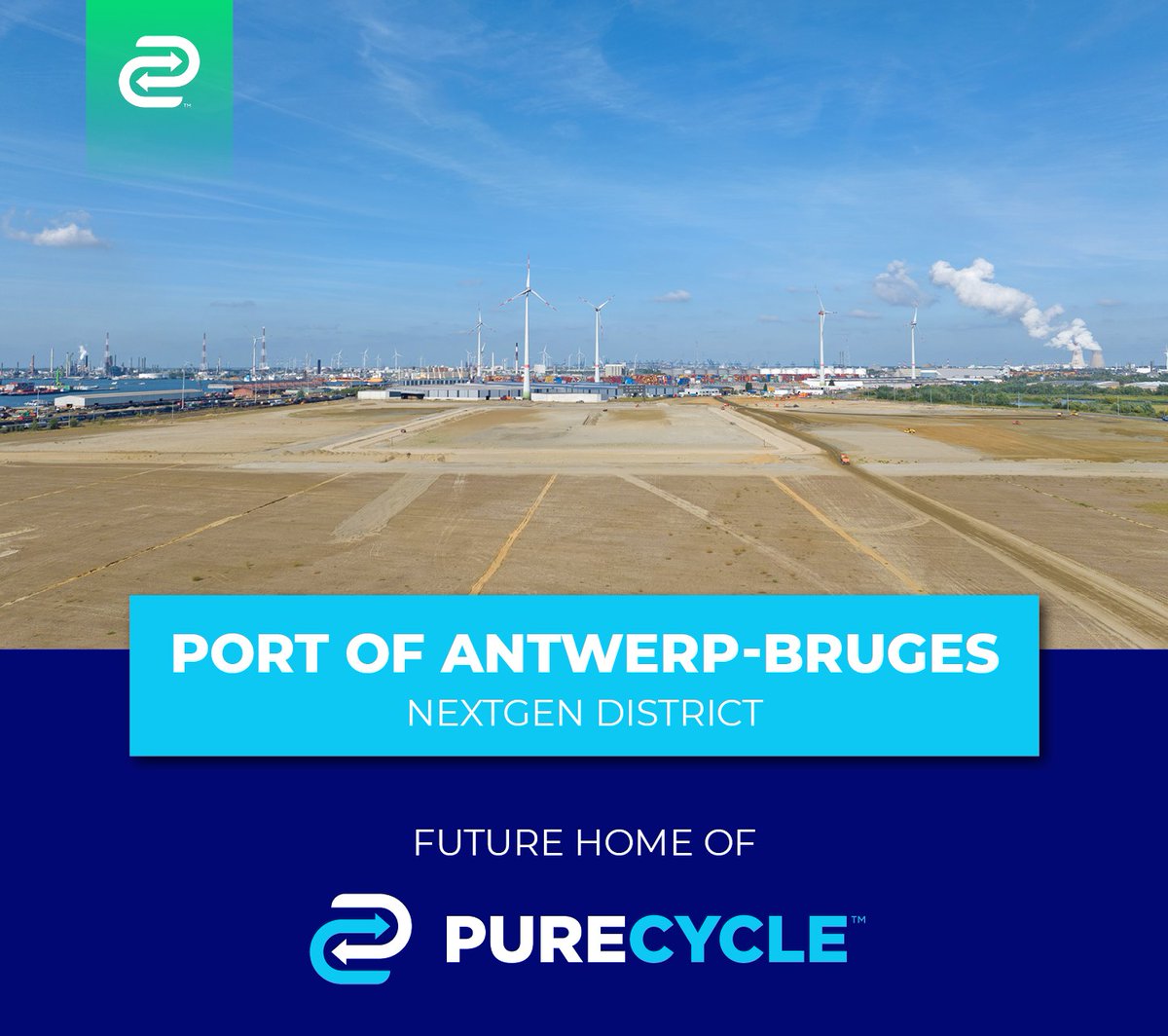 PureCycleTech (@purecycletech) on Twitter photo Exciting news: PureCycle is expanding its global operations!🌎
Thank you to the <a href="/PortofAntBruges/">Port of Antwerp-Bruges</a> for believing in our mission and giving us the opportunity to build our first polypropylene recycling plant in the Port's NextGen District in Belgium.
MORE: purecycle.com/blog/purecycle… Exciting news: PureCycle is expanding its global operations!🌎
Thank you to the <a href="/PortofAntBruges/">Port of Antwerp-Bruges</a> for believing in our mission and giving us the opportunity to build our first polypropylene recycling plant in the Port's NextGen District in Belgium.
MORE: purecycle.com/blog/purecycle…