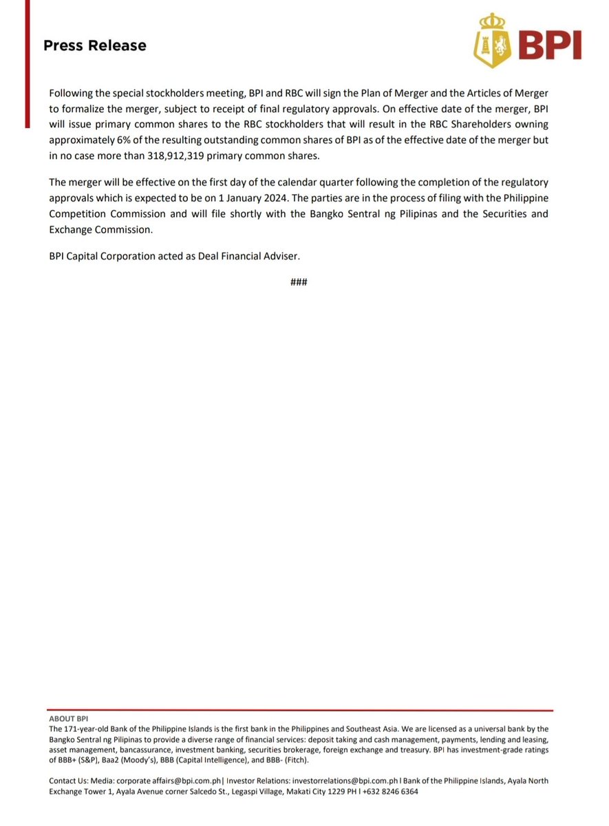 Rappler on Twitter "Bank of the Philippine Islands shareholders approved the merger with