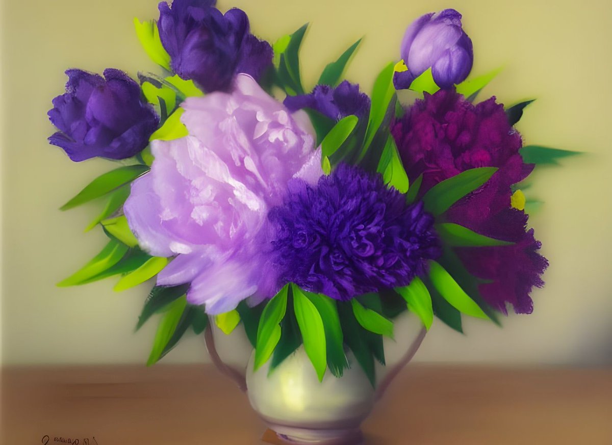 A Bouquet of Peonies Created with #NightCafe Creator AI