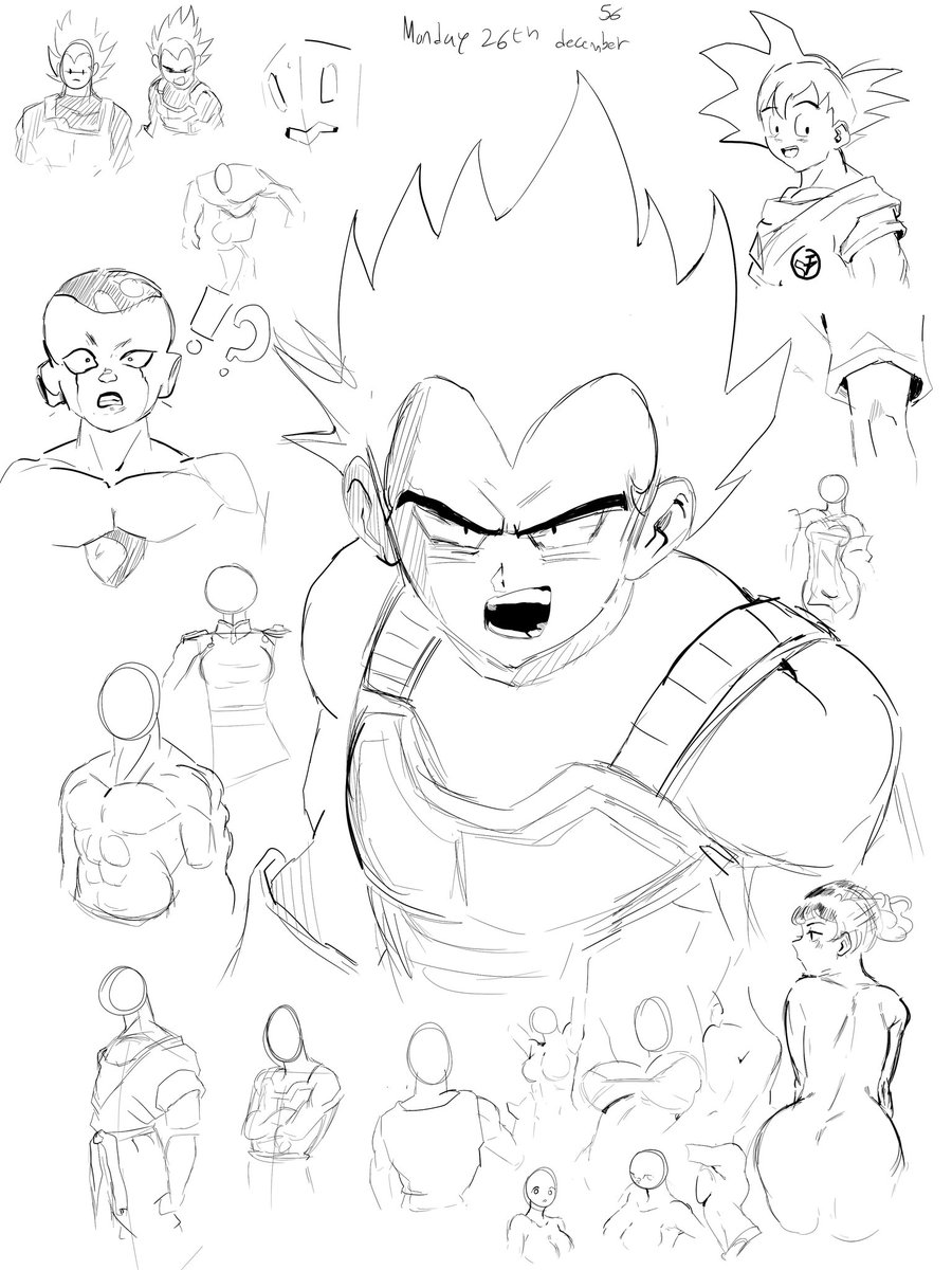 Practice sketches #Art #Fanart #DBZ 