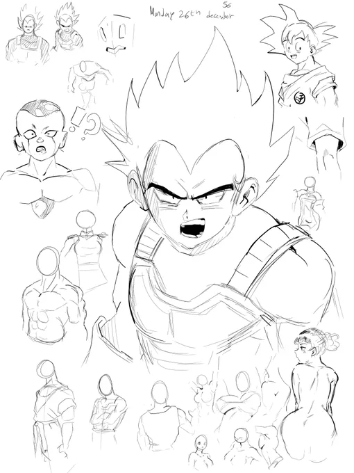 Practice sketches #Art #Fanart #DBZ 