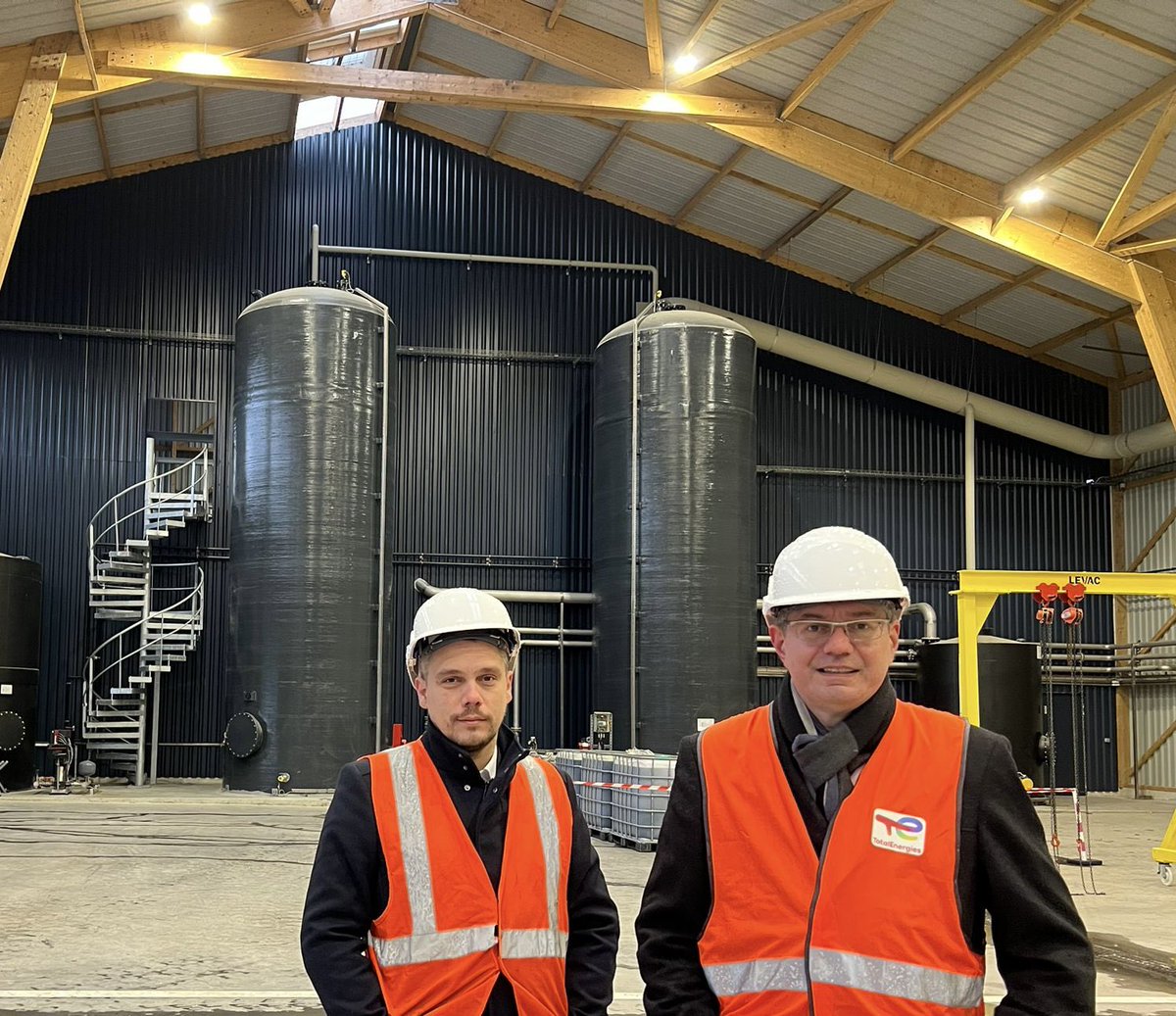 Nous étions ce matin avec @Cresson_Ni sur le site de la plus grosse usine de méthanisation de France à #Mourenx. Visite très intéressante et instructive sur la production de biogaz.