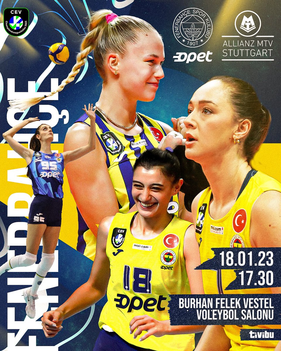 🏆CEV Şampiyonlar Ligi D Grubu 4. Hafta maçı!

🆚 Allianz MTV Stuttgart 
🗓️ 18 Ocak Çarşamba
🕠 17.30
📍 Burhan Felek Vestel Voleybol Salonu
📺 Tivibu Spor 1
🔗 bit.ly/3X9rW5U
#SarıMelekler #CLVolleyW