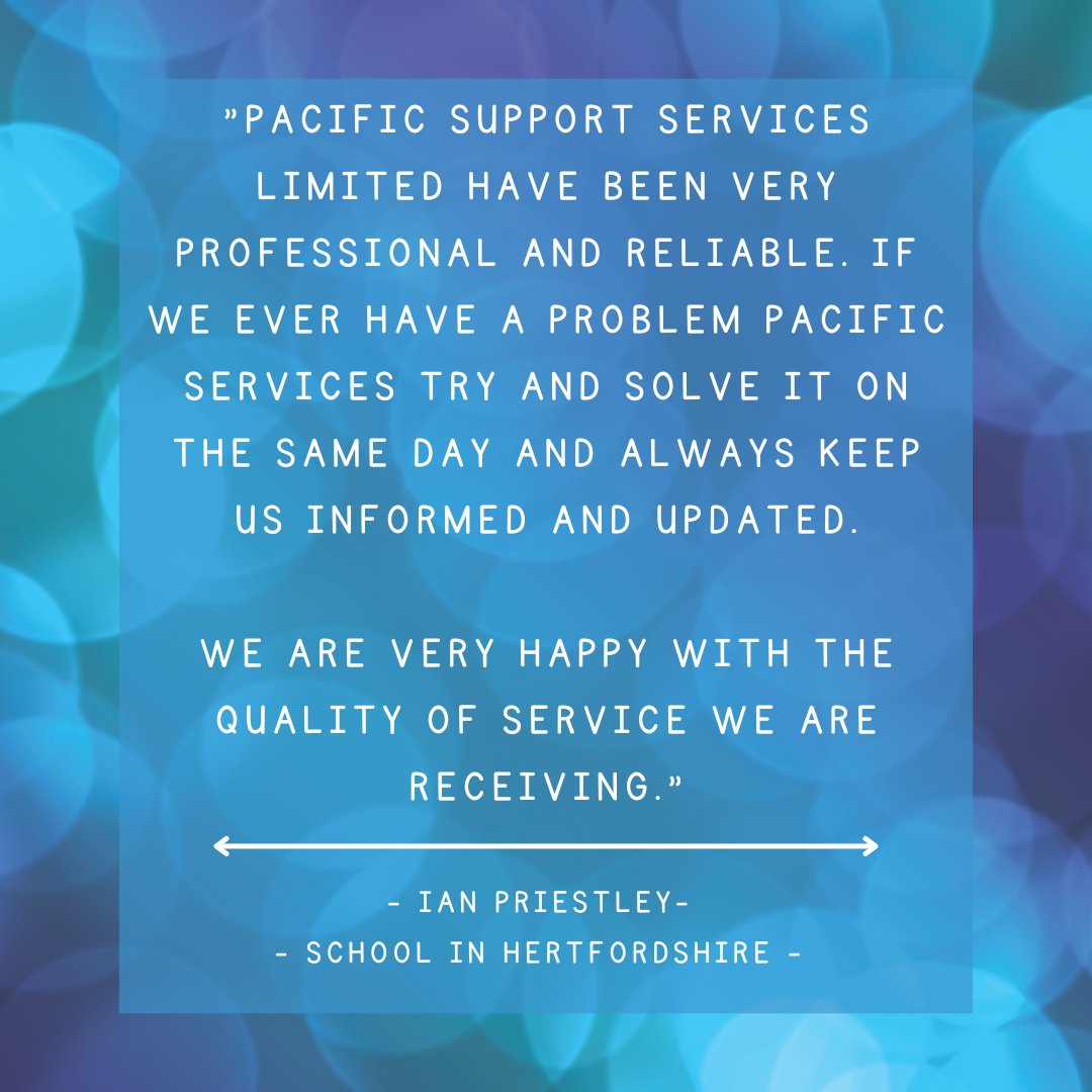 pacific_support's tweet photo. Testimonial Tuesday! 

Here is some recent feedback we have received from one of the schools under our care! They have been our client for nearly 2 years now and it's been wonderful building such a great rapport with the team! 

#TestimonialTuesday #feedback #clientrelationships https://t.co/Ol2UKZOqVf